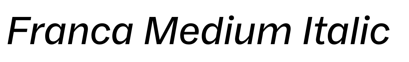 Franca Medium Italic